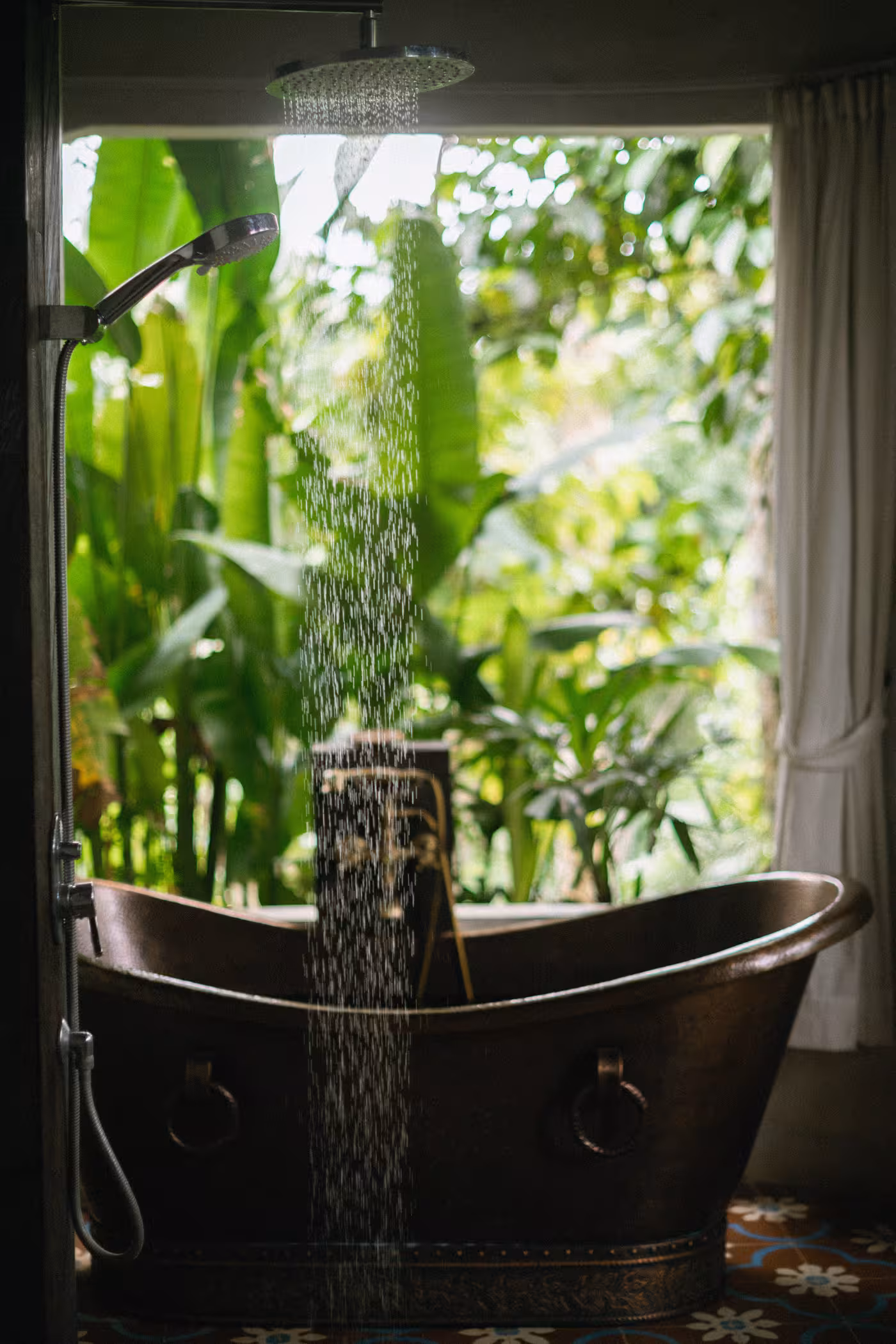 open view bathtub and shower